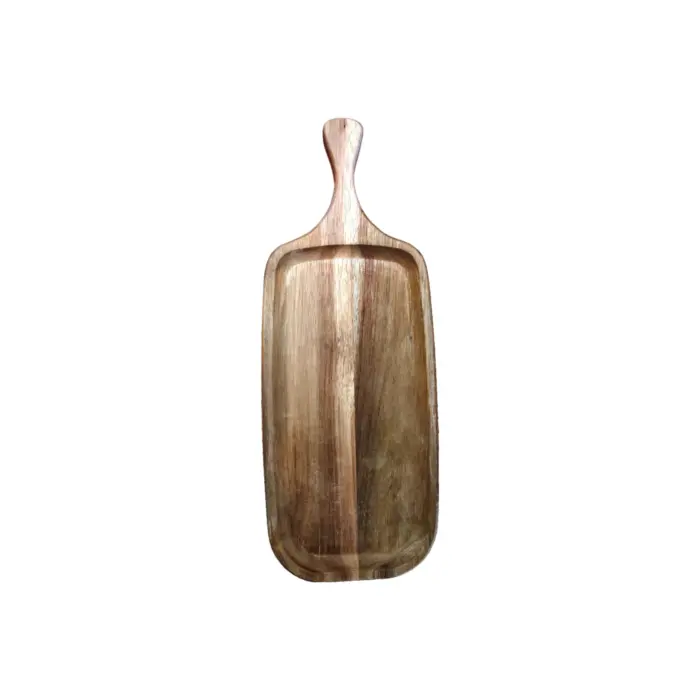 Acacia paddle cutting and serving board 440X165X25mm - Image 1